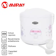 MIRAY - Arrocera Hermetica Miray OM-T339 1.8L Blanco con Vaporizador