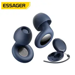 ESSAGER - Set Tapones oidos 4 tallas cancelación de ruido para dormir + estuche essager blue