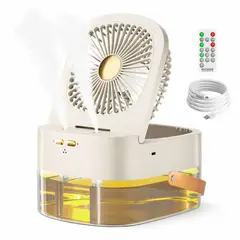 GENERICO - Ventilador Humidificador Portátil S1 con Nebulizador de Agua 2.5L USB y 3 Velocidades