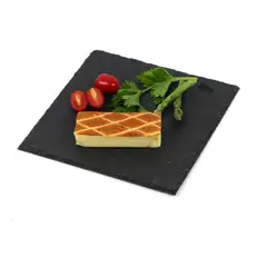 GENERICO - Tabla Piedra 2 UND Pizarra Presentación Plato Cuadrado 25 X 25cm
