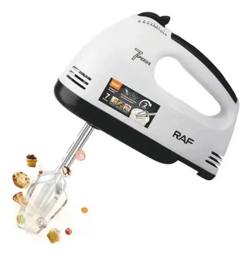 Batidora de Mano Eléctrica 260W 7 Velocidades con Varillas Acero Inoxidable Repostería Cocina