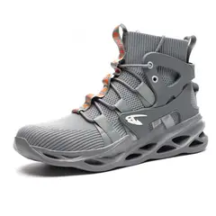 DANWEILE - Zapatos de Seguridad Antigolpes Unisex Gris