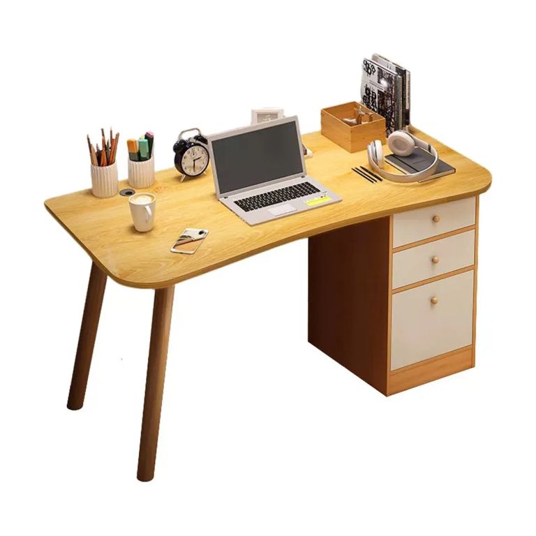 Escritorio Moderno Vintage 3 Cajones Marrón Claro ZZ42 II