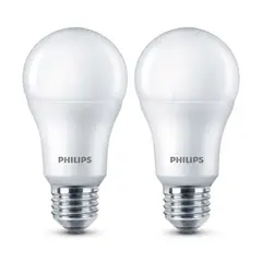 PHILIPS - Pack x2 Focos LED 10.5W Luz Blanca Philips EcoHome E27 6500K