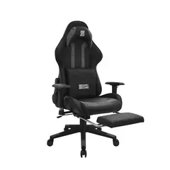 BONNO - Silla Gamer Titan con Reposapiés Negro/Gris Bonno
