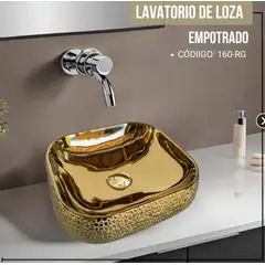 FRATELLI - BOWL LOZA CUADRADO DORADO GRANITO 160-RG