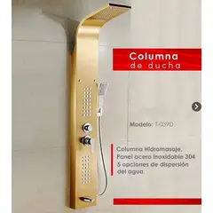 XM - COLUMNA DE DUCHA DORADO T-039D