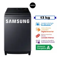 SAMSUNG - Lavadora Samsung 13KG EcoBubble WA40F13E4CPE Gris Grafito