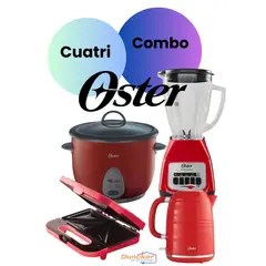 OSTER - Cuatri-combo Licuadora + Hervidor + Olla Arrocera + Sandwichera