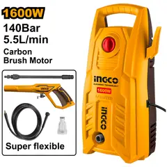 INGCO TOOLS - HIDROLAVADORA DE ALTA PRESIÓN INGCO 1600W 140 BAR 5.5L/MIN HPWR16008