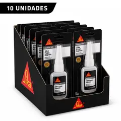SIKA - Pack de 10 unidades de Sikafast 201/ Adhesivo instantáneo monocomponente de uso general