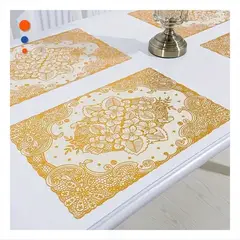 GENERICO - Individuales de mesa dorados set de 12 Unid