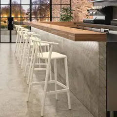 ZIYAZ - Silla Bar Woody Alto H75.5 Marfil