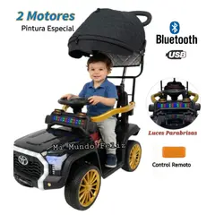 FIRST TOY - Carrito para Niños Musical con Guiador Negro a Bateria