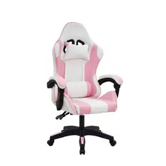 BONNO - Silla Gamer BYD Blanco/Rosa Bonno