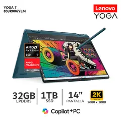 LENOVO - Laptop Lenovo Yoga 7 2-En-1 14AKP10 Ryzen AI 7 350 / Ram 32Gb / Ssd 1TB // Pantalla 14" -  83JR006YLM