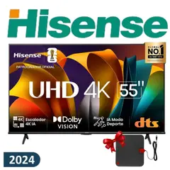 Hisense - TELEVISOR 55 HISENSE UHD 4K MOD 55A6N+ REGALO ANT. DIGITAL