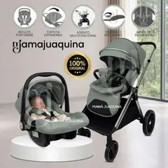 BABY - Coche Moisés Travel System «TAUROX» con Porta Bebé Green