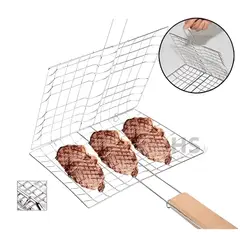 OEM - Parrilla Rejilla Doble Pequeña Para BBQ Con Mango De Seguridad