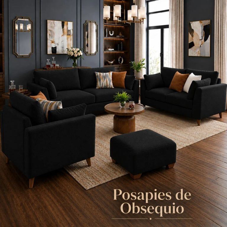 Juego de Sala Allpa 321 + Posapies de Obsequio