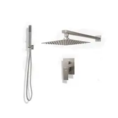 XM - MEZCLADORA MONOCOMANDO PARA DUCHA CUADRADO ACERO MT304-010D102