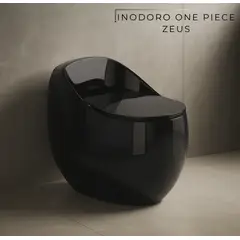 GENERICO - INODORO ONE PIECE ZEUS OVALADO NEGRO