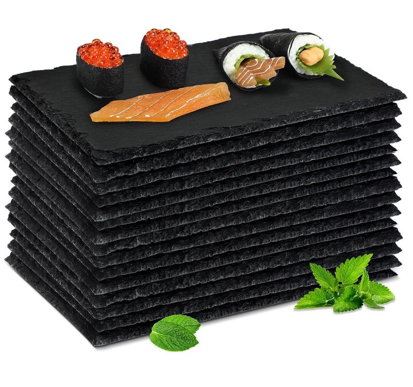 Plato Bandeja Nice Rectangular Pizarra 30 X 15 Cm