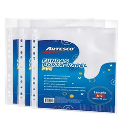ARTESCO - Micas  Porta Papel  A4 – 10 Pza x 10 Und