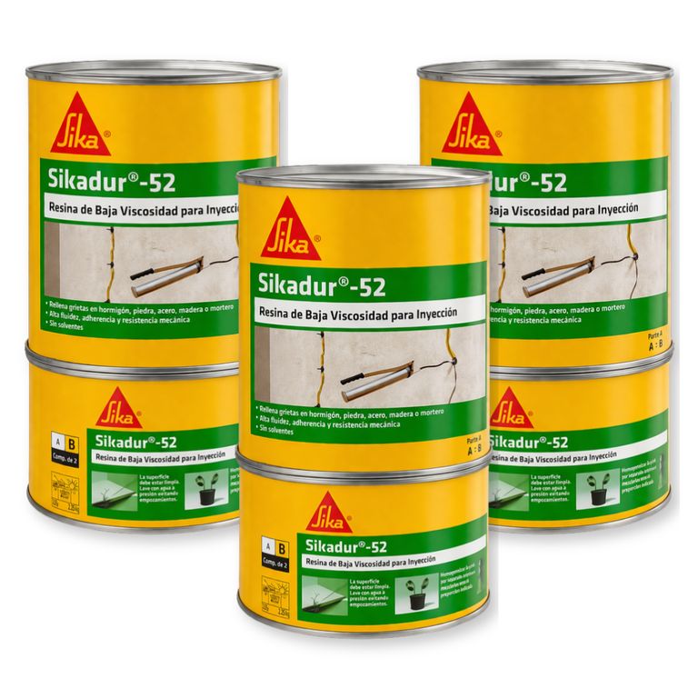Pack de 3 unidades de Sikadur 52 x 1kg - Resina Epóxica para rellenar y sellar grietas