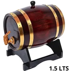 GENERICO - Barril De Madera  de Roble Con Soporte Para Licores 1.5  Litros Colección
