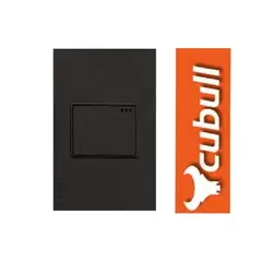 CUBULL - PACK X 10 UND:INTERRUPTOR SIMPLE COLOR NEGRO MARCA CUBULL MODELO L2-005