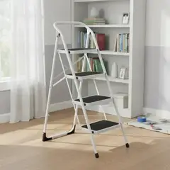 EVERSO - Escalera Plegable Qrubber De 4 Peldaños