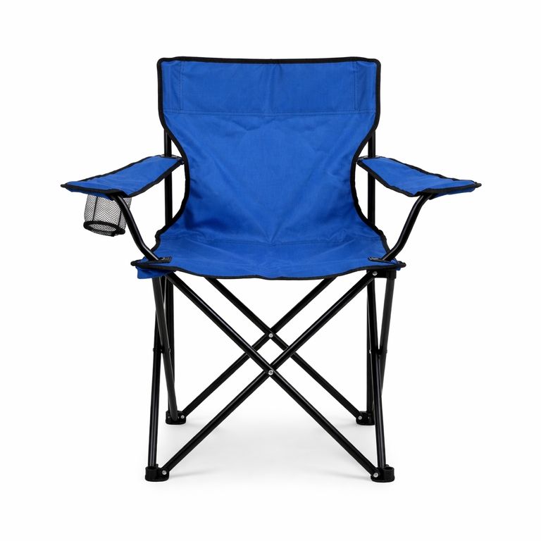 Silla Plegable Portátil Con Porta Vasos Camping