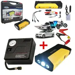 GENERICO - Kit Arrancador Baterías Auto Carro E Inflador De Llantas12v Modelo 12173