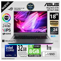 ASUS - Laptop Rog Strix G18 G815LP-IS96 Intel Core Ultra 9 32GB RAM 1TB SSD NVIDIA RTX 5070 8GB 18" WQXGA - Windows 11