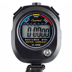 ANYTIME - Cronómetro 009B Resolución 01/100 Rango 24 Hr - Negro