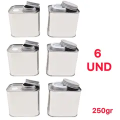 GENERICO - LATAS DE CAFÉ 250GR CON VÁLVULA x 6 unidades