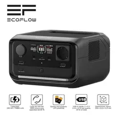 ECOFLOW - Estación de energía portátil 600 Watts River 3 Plus - Negro