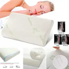 OEM - Almohada Ortopédica Cervical Memory Foam - Funda de Bambú Ergonómica para Dolor de Cuello