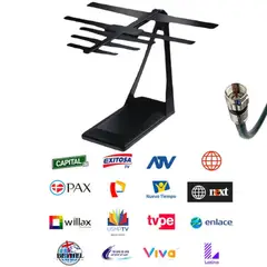 OEM - Antena Receptora de Señal Digital Terrestre VHFUHF - Televisión Gratis en Alta Definición