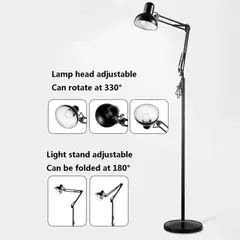 OEM - Lámpara de Piso Articulada de 170cm Negra Mate - Diseño Industrial para Oficina y Sala