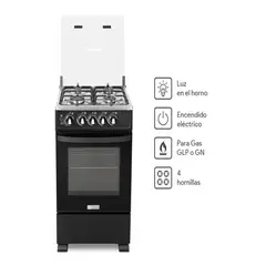 MIRAY - Cocina a Gas Miray ONIX PLUS GLP 4 Hornillas (Disponible a GLP)