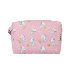 SNOOPY - Neceser Snoopy y Woodstock Peanuts Rosado