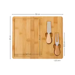 GENERICO - TABLA DE QUESOS MESA PIQUEOS CHARCUTERIA BAMBU SNACKS GOURMET ACCESORIOS