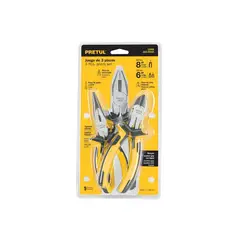 PRETUL - Juego de Alicates 3 pinzas 3 mango Comfort Grip, PRETUL - 22966