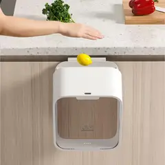 KOTIINI - Basurero gabinete con sensor ABS recarga USB 7L natural