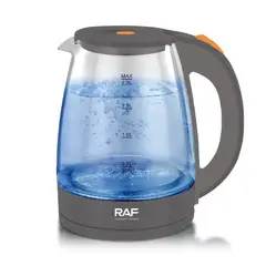 RAFF - Hervidor Eléctrico RAF 2 Lts Vidrio 1500W R7201 Gris