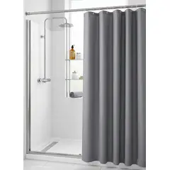GENERICO - CORTINA DE BAÑO GRIS 180X180