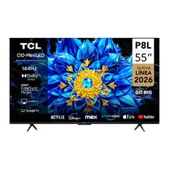TCL - Televisor TCL 55'' Premium QD-Mini LED Google TV 55P8L Año 2026