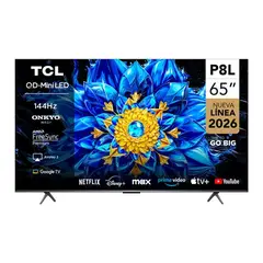 TCL - Televisor TCL 65'' Premium QD-Mini LED Google TV 65P8L Año 2026
